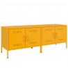 Szafki pod telewizor, 2 szt., musztardowe, 68x39x50,5 cm, stal