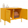 Szafki pod telewizor, 2 szt., musztardowe, 68x39x50,5 cm, stal