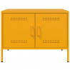 Szafki pod telewizor, 2 szt., musztardowe, 68x39x50,5 cm, stal