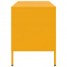 Szafki pod telewizor, 2 szt., musztardowe, 68x39x50,5 cm, stal