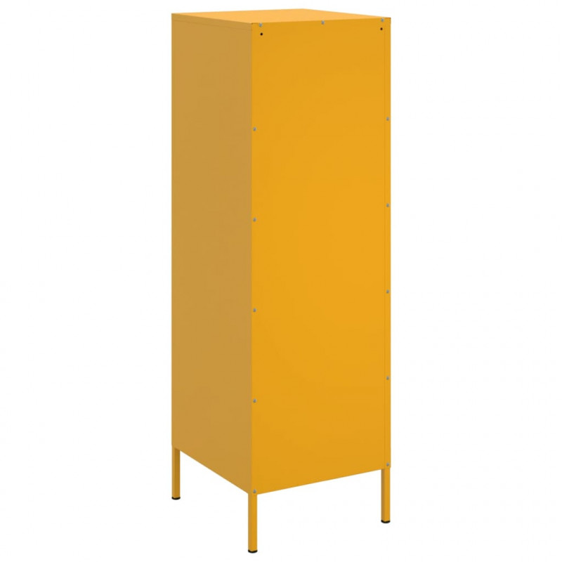 Szafka, musztardowa, 36x39x113 cm, stal