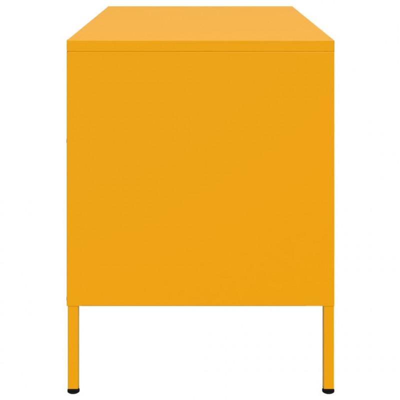 Szafka pod telewizor, musztardowa, 68x39x50,5 cm, stalowa