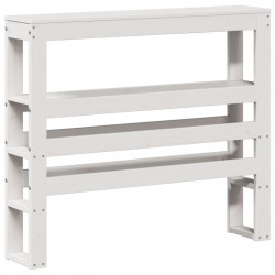Wezgłowie do łóżka, z półkami, białe, 90 cm, drewno sosnowe