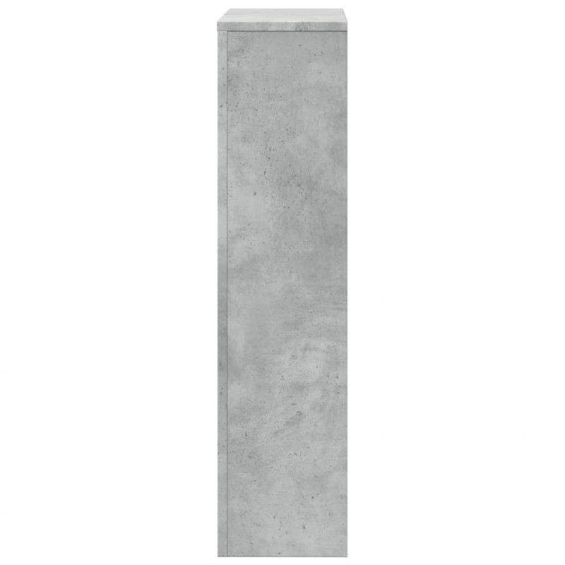 Osłona na grzejnik, szarość betonu, 104x20x82 cm