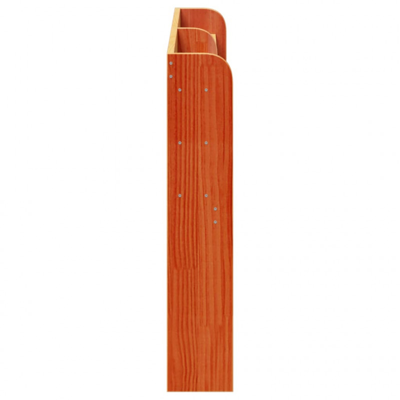 Wezgłowie do łóżka, z półkami, woskowy brąz, 160 cm, sosnowe