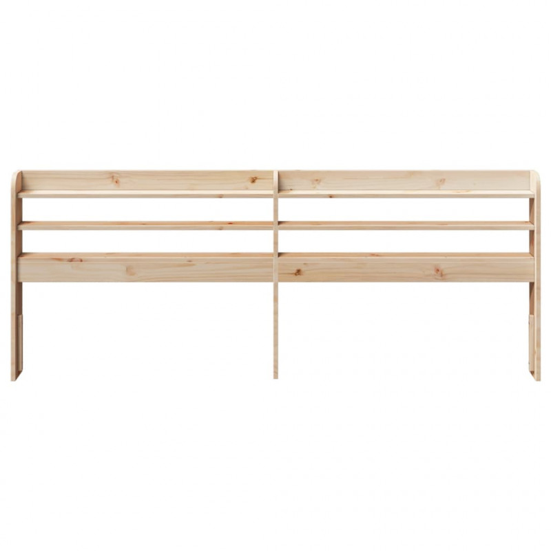 Wezgłowie do łóżka, z półkami, 200 cm, lite drewno sosnowe