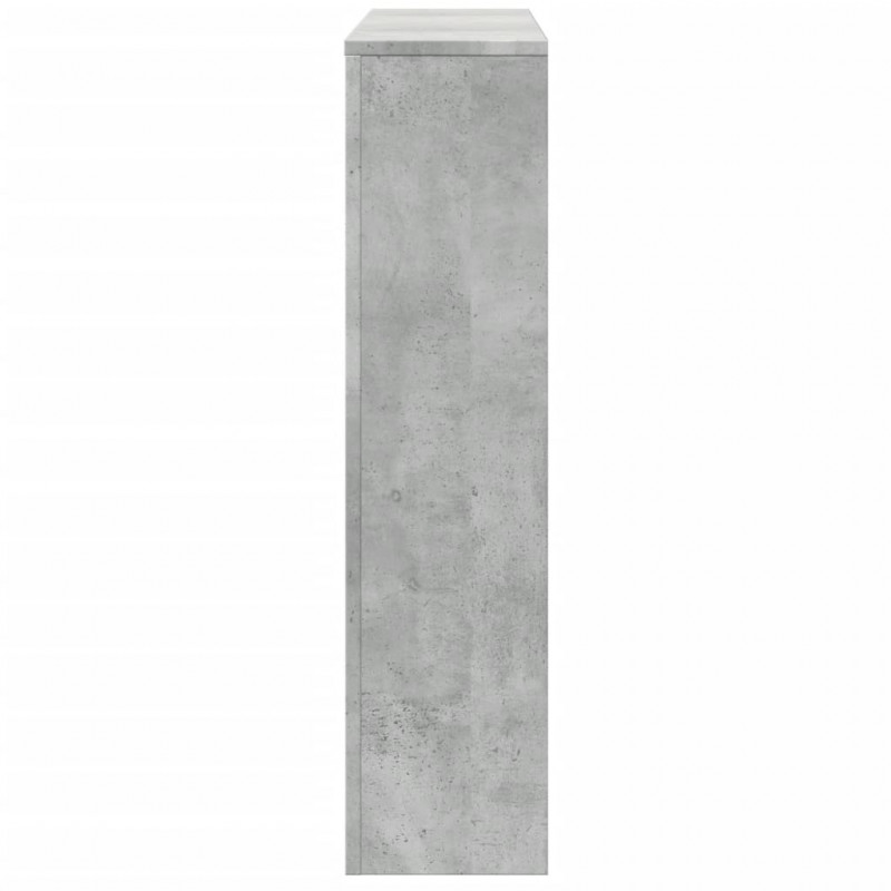 Osłona na grzejnik, szarość betonu, 175x20x82 cm
