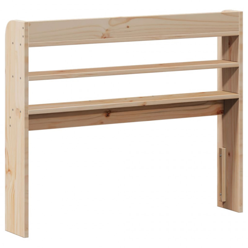 Wezgłowie do łóżka, z półkami, 100 cm, lite drewno sosnowe