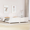 Rama łóżka bez materaca, biała, 180x200 cm, lite drewno sosnowe
