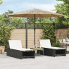 Parasol ogrodowy z LED, stalowy słupek, brązowy, 324x324x247 cm