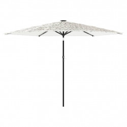 Parasol ogrodowy na stalowym słupku, biały, 288x288x225 cm