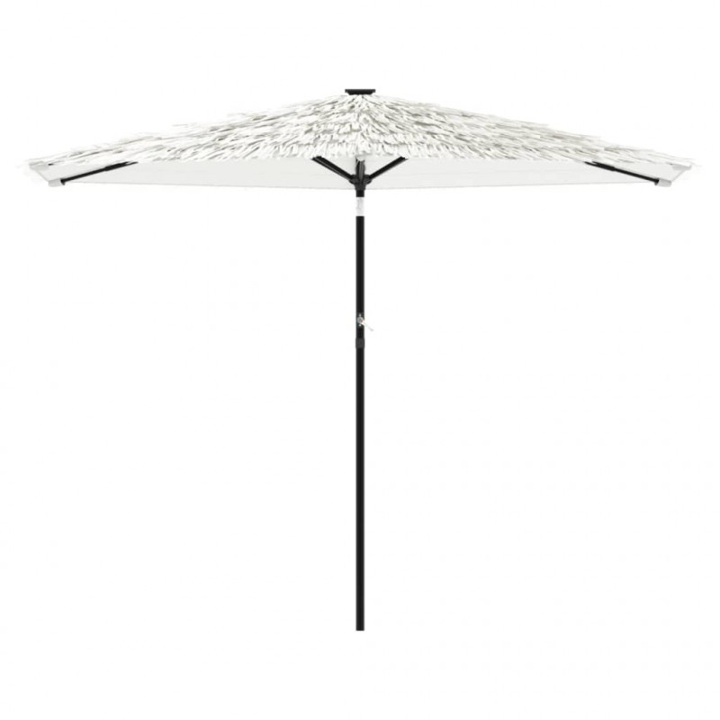 Parasol ogrodowy na stalowym słupku, biały, 288x288x225 cm
