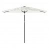 Parasol ogrodowy na stalowym słupku, biały, 288x288x225 cm