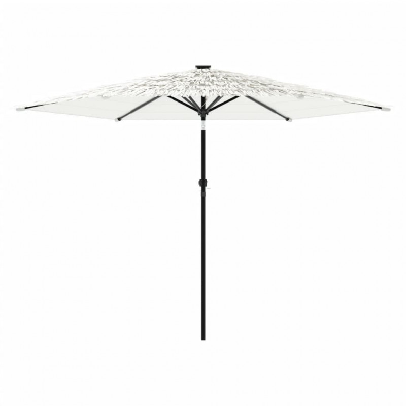 Parasol ogrodowy na stalowym słupku, biały, 288x288x225 cm