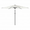 Parasol ogrodowy na stalowym słupku, biały, 288x288x225 cm