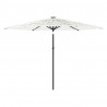 Parasol ogrodowy na stalowym słupku, biały, 288x288x225 cm