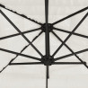 Parasol ogrodowy na stalowym słupku, biały, 288x288x225 cm