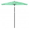Parasol ogrodowy na stalowym słupku, zielony, 268x268x226 cm