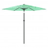 Parasol ogrodowy na stalowym słupku, zielony, 268x268x226 cm