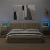 Wiszące szafki nocne z LED, 2 szt., dąb sonoma