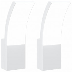 Kinkiety zewnętrzne LED, 2 szt., białe, odlewane aluminium