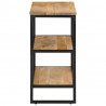 Stolik konsolowy, 70x35x70 cm, surowe drewno mango