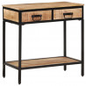 Stolik konsolowy, 70x35x70 cm, surowe drewno mango