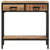 Stolik konsolowy, 70x35x70 cm, surowe drewno mango