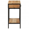 Stolik konsolowy, 70x35x70 cm, surowe drewno mango