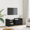 Szafka pod TV, czarna, 100x35x40 cm, materiał drewnopochodny