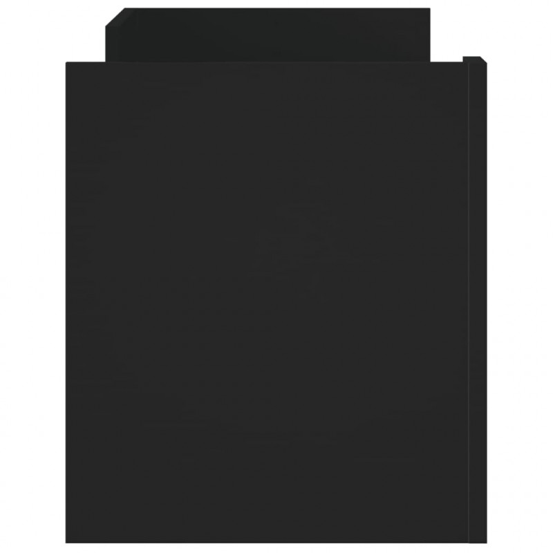 Szafka pod TV, czarna, 100x35x40 cm, materiał drewnopochodny