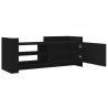 Szafka pod TV, czarna, 100x35x40 cm, materiał drewnopochodny