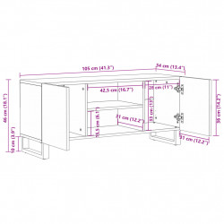 Szafka pod telewizor, 105x34x46 cm, lite drewno akacjowe