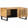 Stolik kawowy, 80x51x40 cm, surowe lite drewno mango