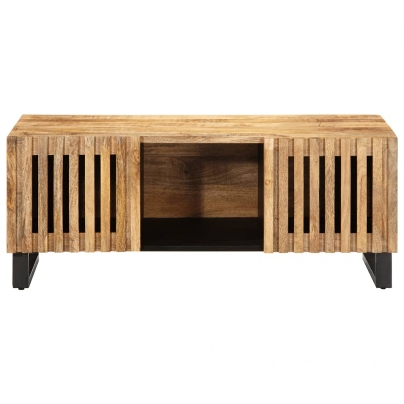 Stolik kawowy, 100x55x40 cm, lite surowe drewno mango