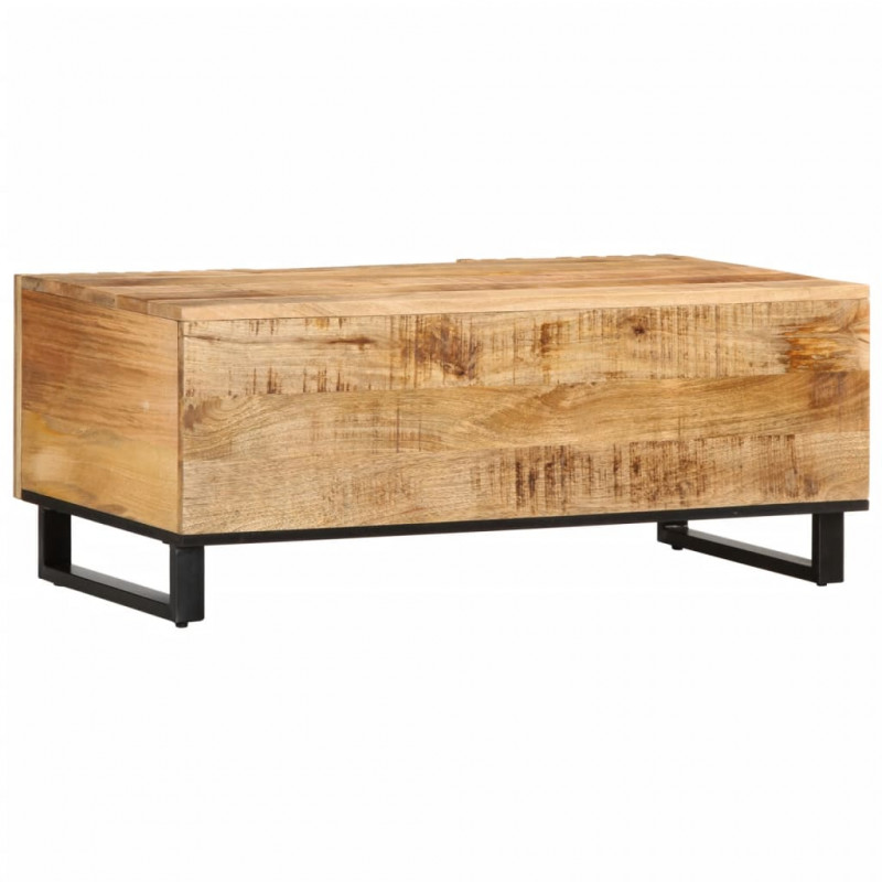 Stolik kawowy, 100x55x40 cm, lite surowe drewno mango