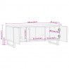 Stolik kawowy, 100x55x40 cm, lite surowe drewno mango
