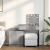 Toaletka z oświetleniem LED, szarość betonu, 115x37x110,5 cm