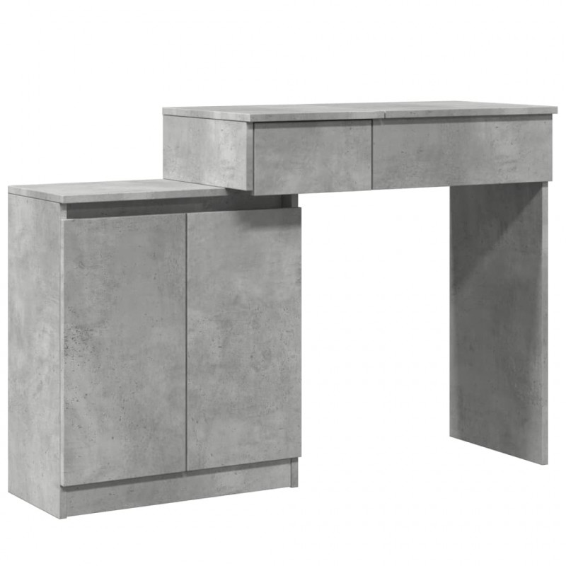 Toaletka z oświetleniem LED, szarość betonu, 115x37x110,5 cm