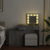 Toaletka z oświetleniem LED, szarość betonu, 115x37x110,5 cm