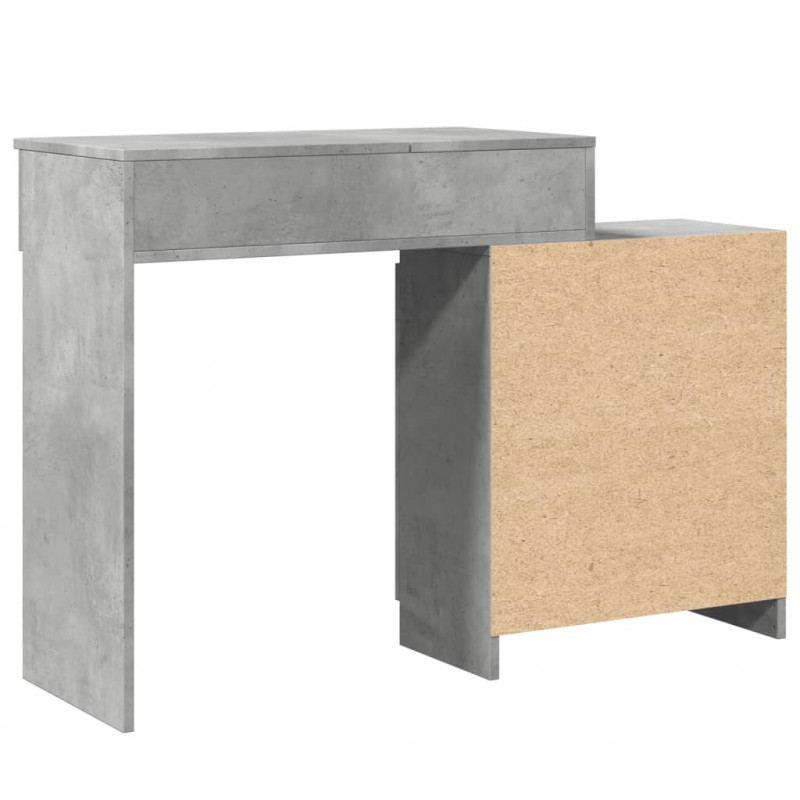 Toaletka z oświetleniem LED, szarość betonu, 115x37x110,5 cm