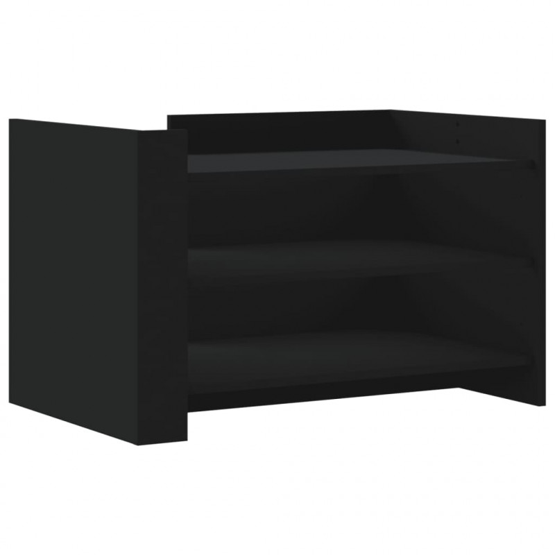 Stolik kawowy, czarny, 80x50x50 cm, materiał drewnopochodny