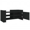Szafka pod TV, czarna, 80x35x40 cm, materiał drewnopochodny