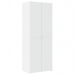 Wysoka szafka, biała, 70x42,5x185 cm, materiał drewnopochodny