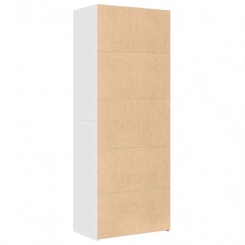 Wysoka szafka, biała, 70x42,5x185 cm, materiał drewnopochodny