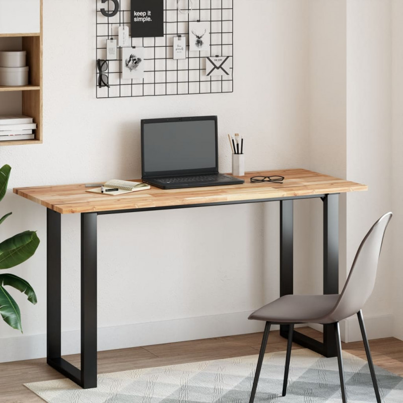 Blat stołu, prostokątny, 140x60x2 cm, lite drewno akacjowe