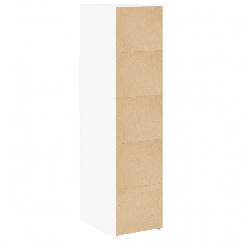 Wysoka szafka, biała, 30x42,5x124 cm, materiał drewnopochodny