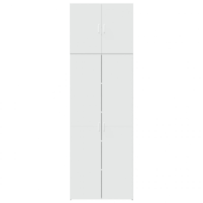 Wysoka szafka, biała, 80x42,5x249 cm, materiał drewnopochodny