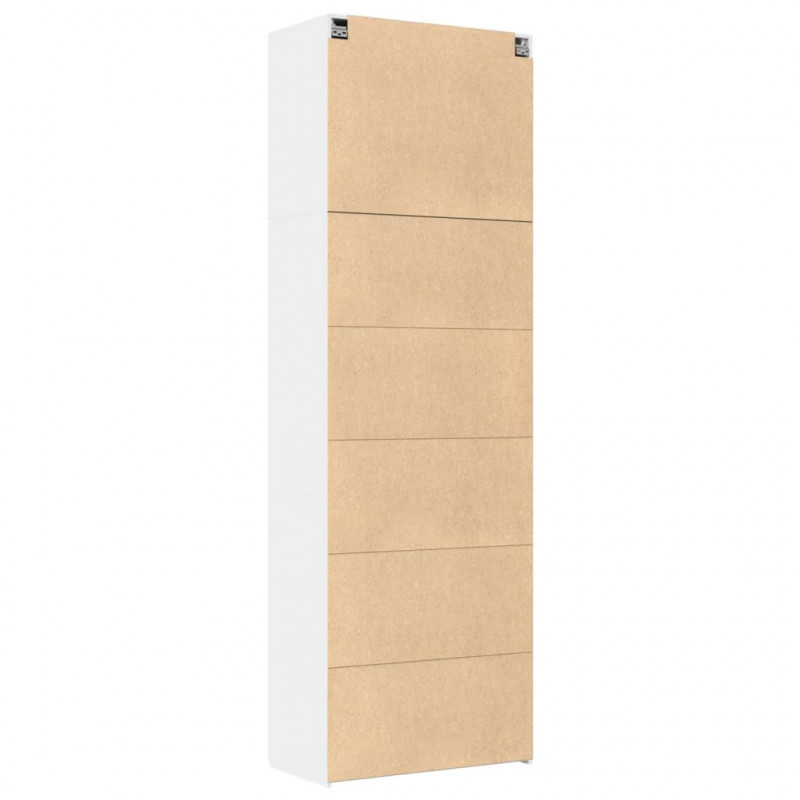 Wysoka szafka, biała, 80x42,5x249 cm, materiał drewnopochodny