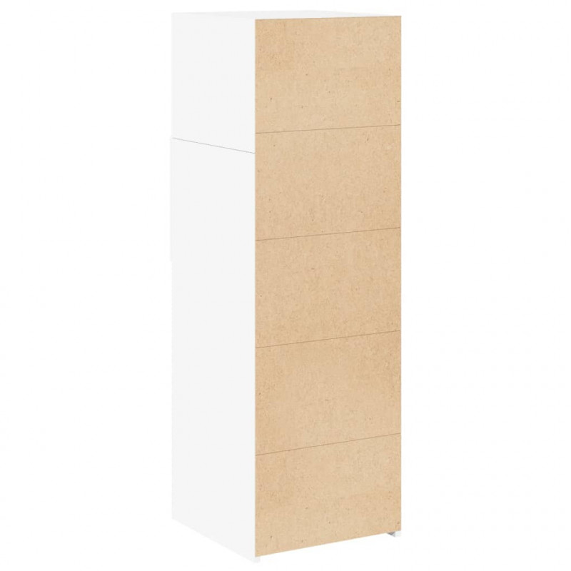 Wysoka szafka, biała, 40x42,5x124 cm, materiał drewnopochodny